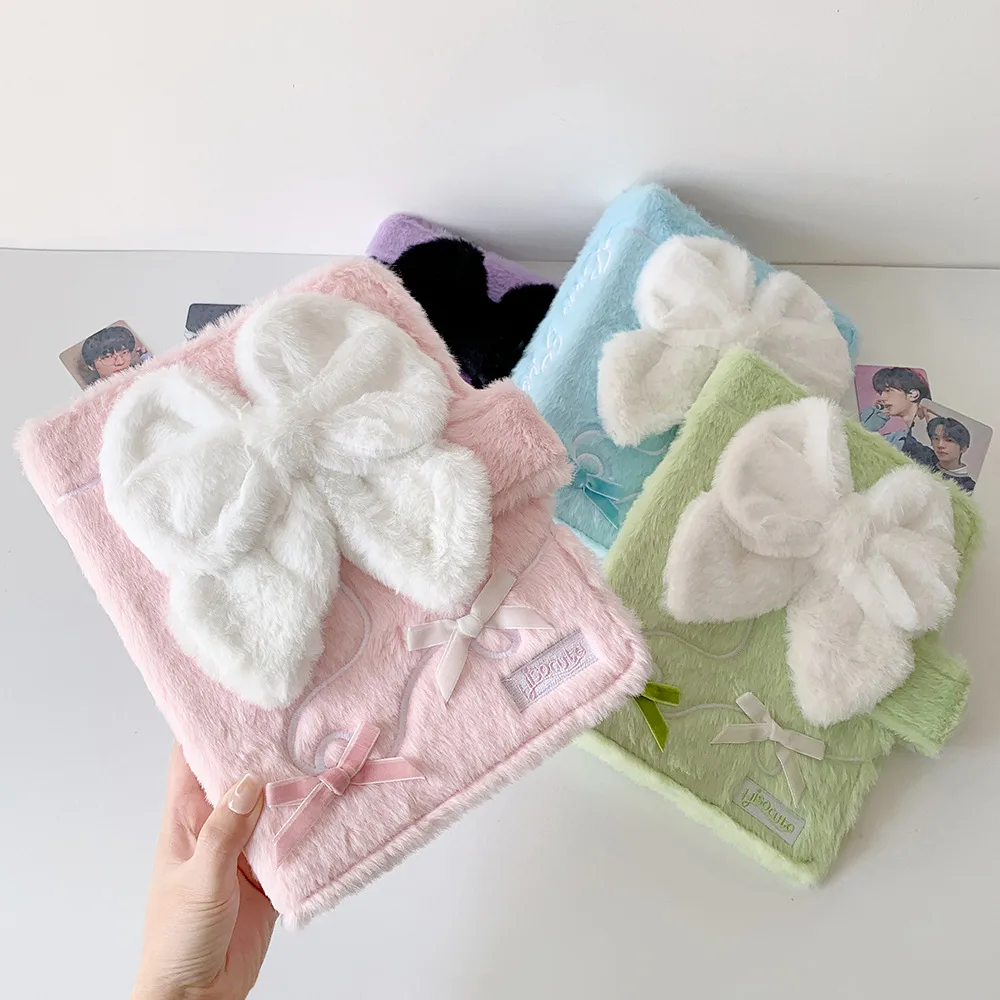 Ins Bow Big A5 Loose-leaf Storage Book Star-chasing Small Kaka Book 4 Palace 3-inch Perpetrator Plush Photo Album display picture 3