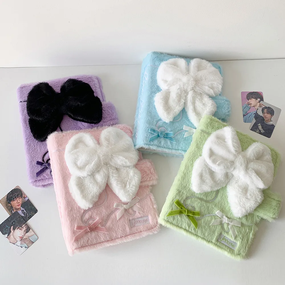 Ins Bow Big A5 Loose-leaf Storage Book Star-chasing Small Kaka Book 4 Palace 3-inch Perpetrator Plush Photo Album display picture 6