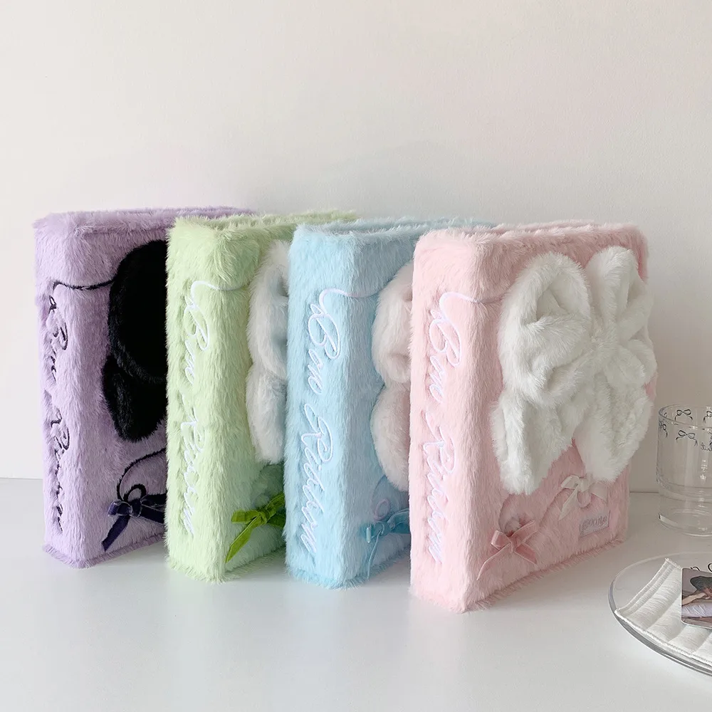 Ins Bow Big A5 Loose-leaf Storage Book Star-chasing Small Kaka Book 4 Palace 3-inch Perpetrator Plush Photo Album display picture 7