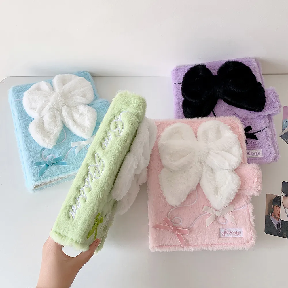 Ins Bow Big A5 Loose-leaf Storage Book Star-chasing Small Kaka Book 4 Palace 3-inch Perpetrator Plush Photo Album display picture 8