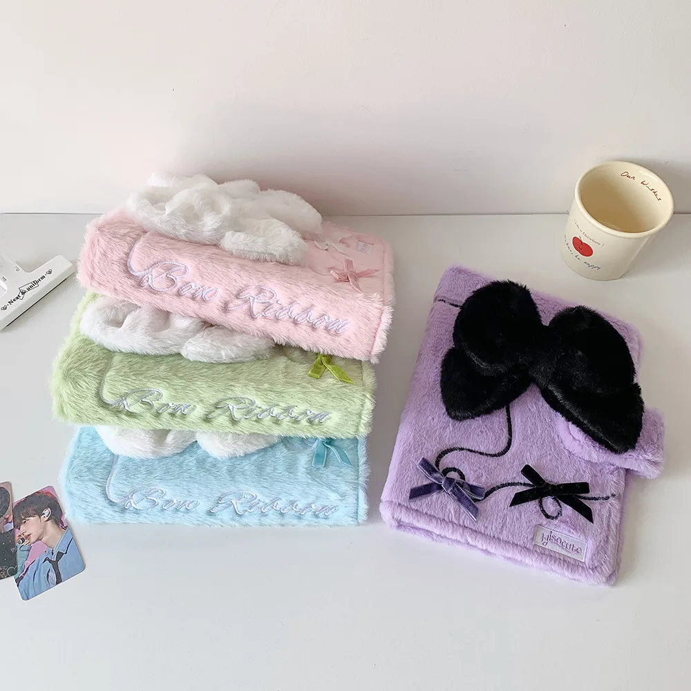 Ins Bow Big A5 Loose-leaf Storage Book Star-chasing Small Kaka Book 4 Palace 3-inch Perpetrator Plush Photo Album display picture 9