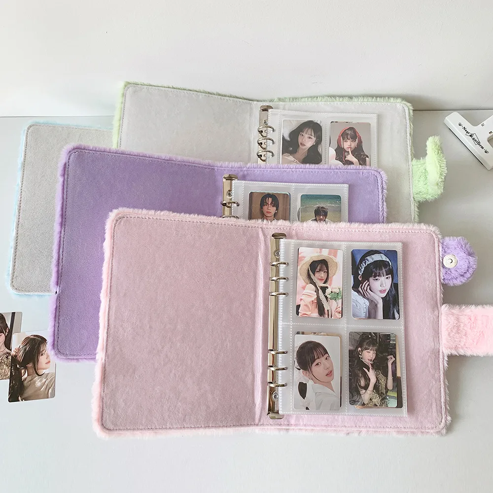 Ins Bow Big A5 Loose-leaf Storage Book Star-chasing Small Kaka Book 4 Palace 3-inch Perpetrator Plush Photo Album display picture 10