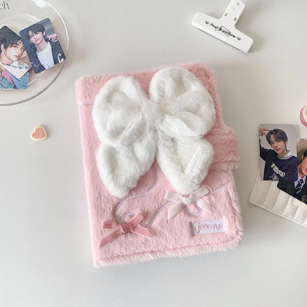 Ins Bow Big A5 Loose-leaf Storage Book Star-chasing Small Kaka Book 4 Palace 3-inch Perpetrator Plush Photo Album display picture 11