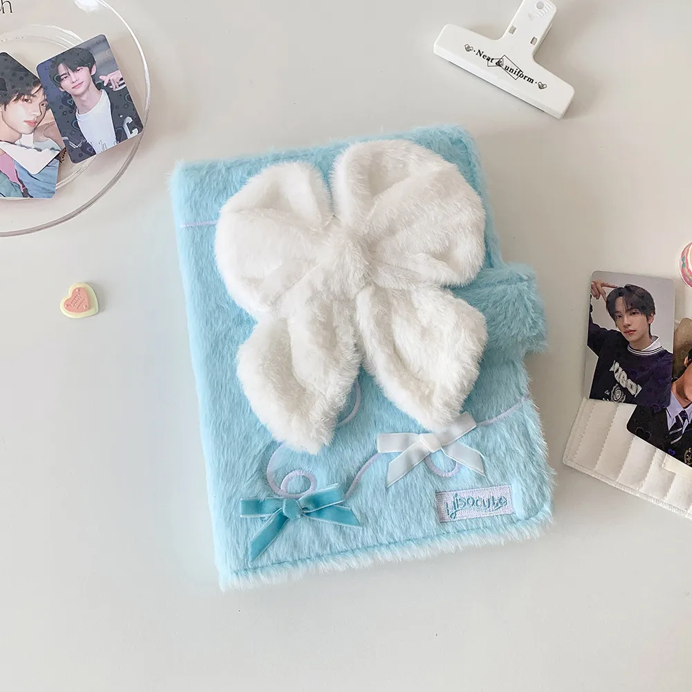 Ins Bow Big A5 Loose-leaf Storage Book Star-chasing Small Kaka Book 4 Palace 3-inch Perpetrator Plush Photo Album display picture 12