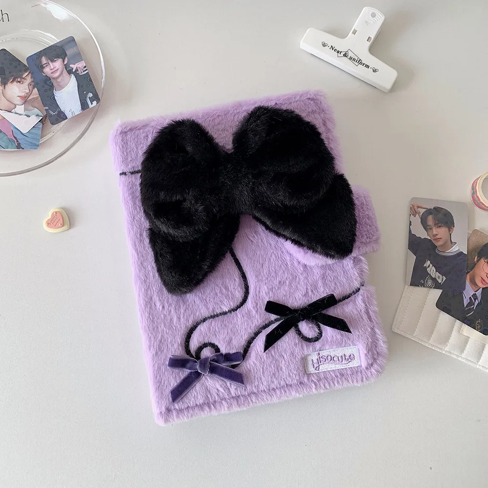 Ins Bow Big A5 Loose-leaf Storage Book Star-chasing Small Kaka Book 4 Palace 3-inch Perpetrator Plush Photo Album display picture 14