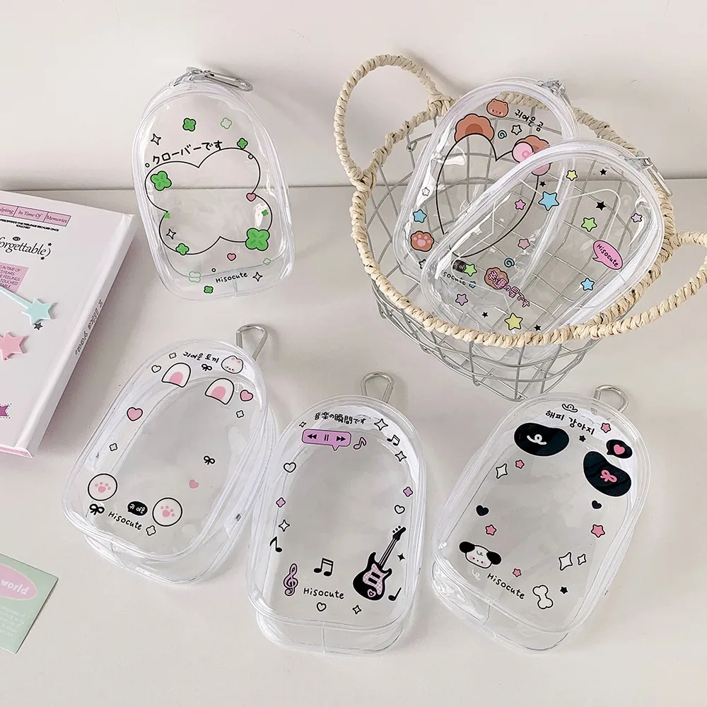 Ins Transparent Cartoon Baby Bag PVC High Transparent Doll Display Storage Bag Pendant Bag Cartoon Doll Pain Bag display picture 6