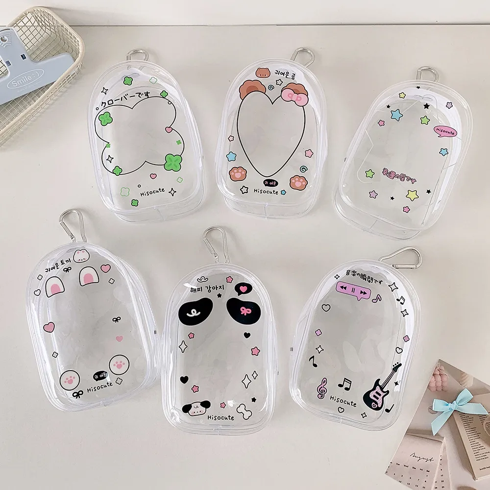 Ins Transparent Cartoon Baby Bag PVC High Transparent Doll Display Storage Bag Pendant Bag Cartoon Doll Pain Bag display picture 7