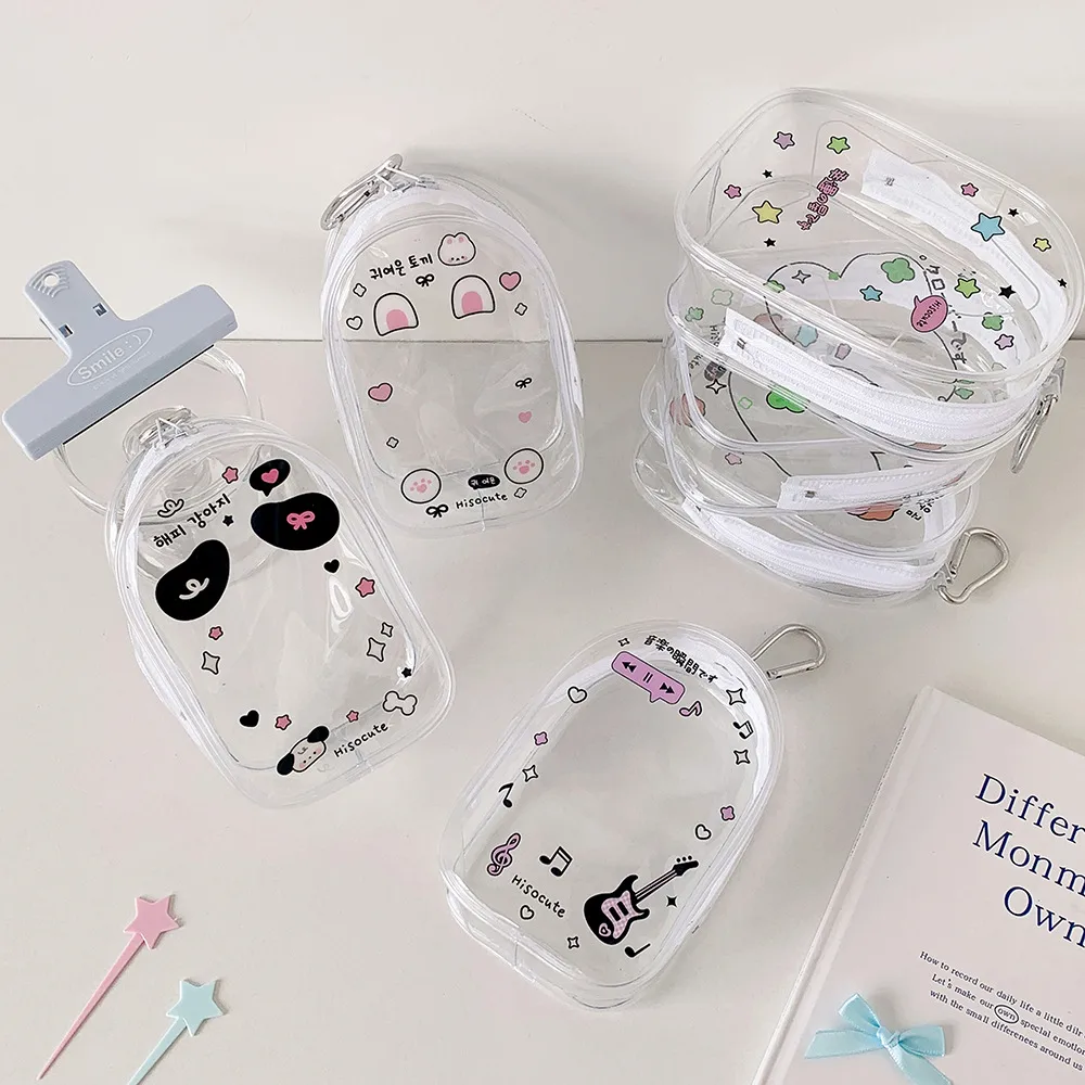 Ins Transparent Cartoon Baby Bag PVC High Transparent Doll Display Storage Bag Pendant Bag Cartoon Doll Pain Bag display picture 8