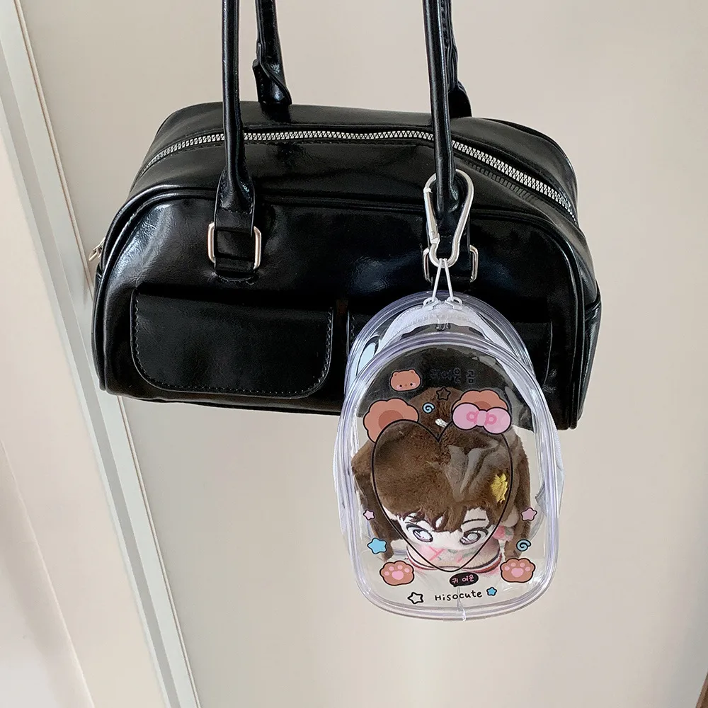 Ins Transparent Cartoon Baby Bag PVC High Transparent Doll Display Storage Bag Pendant Bag Cartoon Doll Pain Bag display picture 11