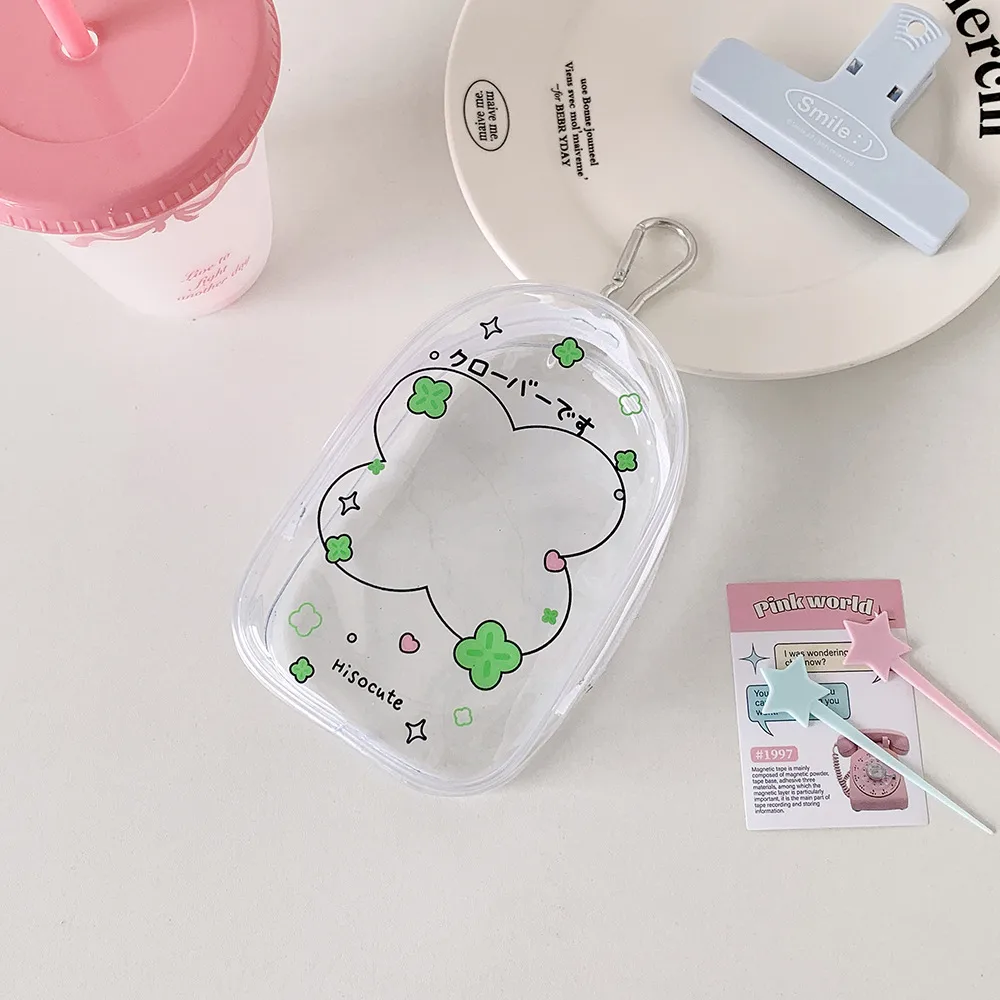 Ins Transparent Cartoon Baby Bag PVC High Transparent Doll Display Storage Bag Pendant Bag Cartoon Doll Pain Bag display picture 14