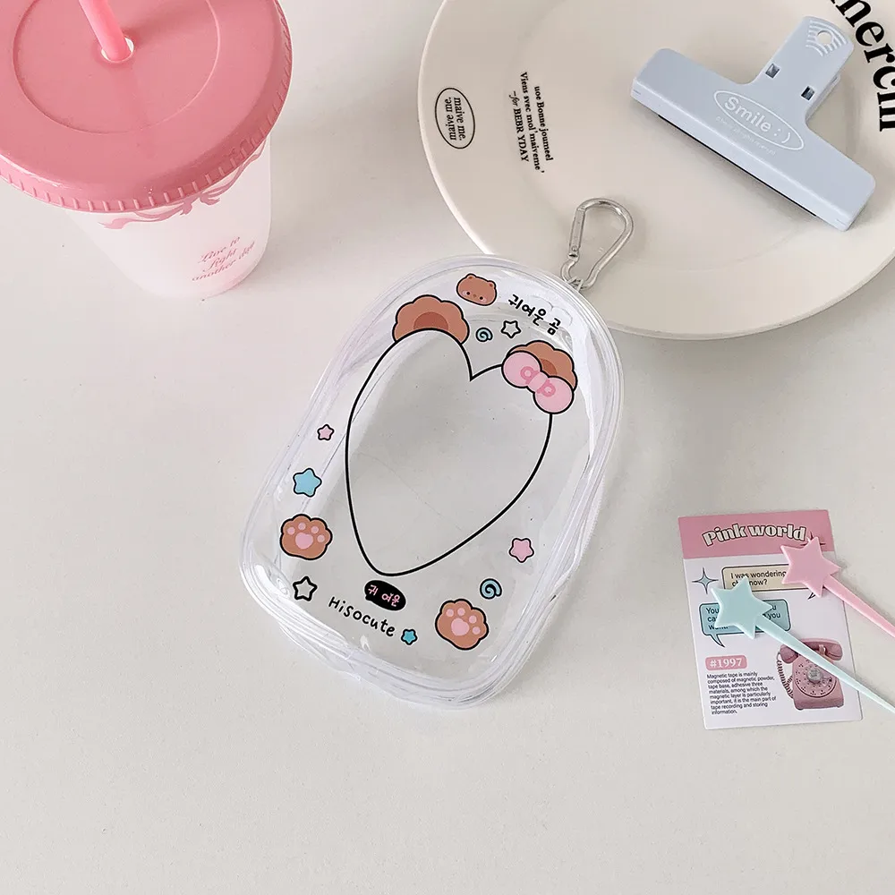 Ins Transparent Cartoon Baby Bag PVC High Transparent Doll Display Storage Bag Pendant Bag Cartoon Doll Pain Bag display picture 17