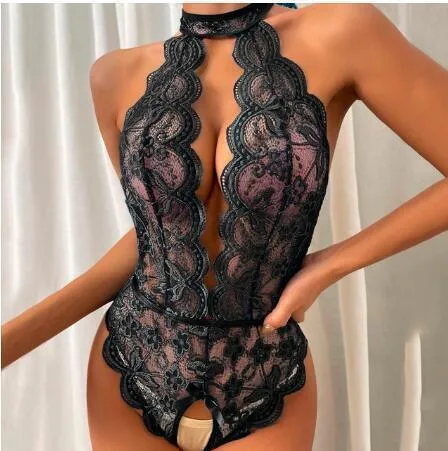 Foreign Trade Supply  New Lace Perspective Temptation Sexy Underwear Wholesale Sexy Pajamas Factory display picture 7