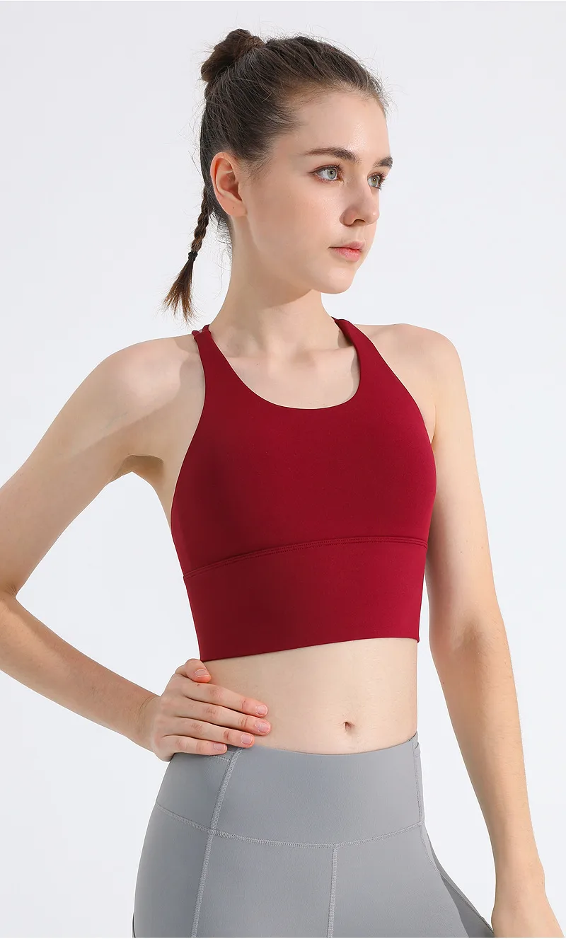 Thin Shoulder Strap Beautiful Back Sports Bra Women's Shockproof Push-up Underwear No Steel Ring Vest Sports Yoga Fitness Outer Wear display picture 13
