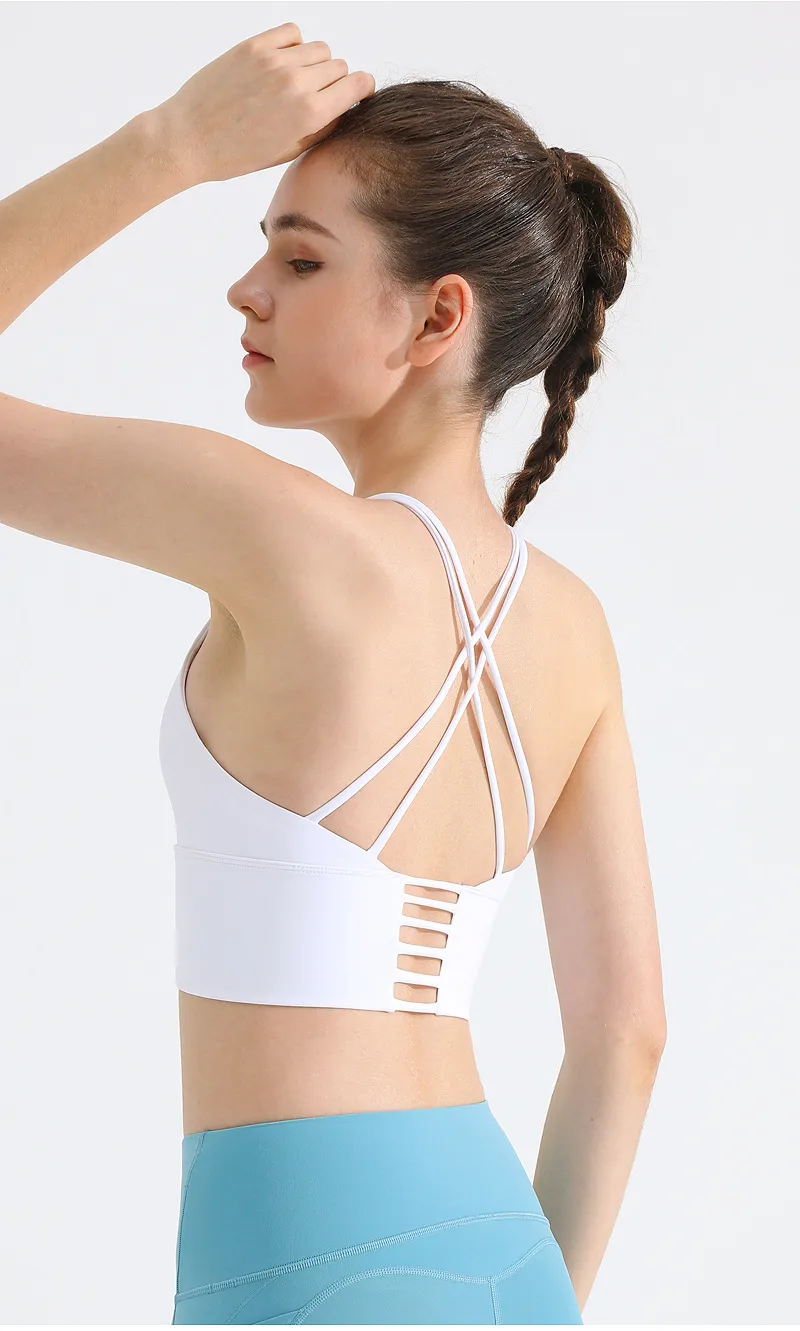 Thin Shoulder Strap Beautiful Back Sports Bra Women's Shockproof Push-up Underwear No Steel Ring Vest Sports Yoga Fitness Outer Wear display picture 18