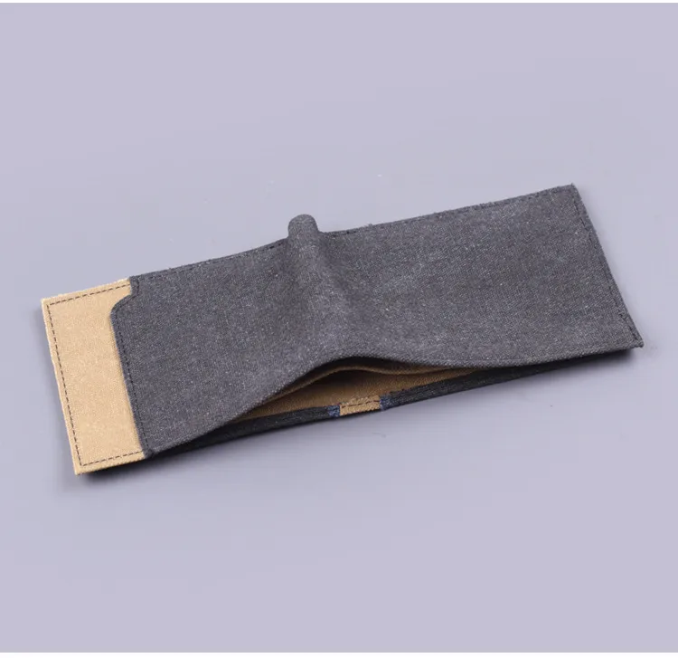 Men's Wallet Men's Short Canvas Wallet Card Holder Men's Wallet Men's  New Wallet Men display picture 12