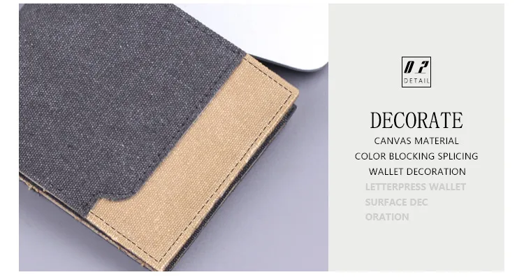 Men's Wallet Men's Short Canvas Wallet Card Holder Men's Wallet Men's  New Wallet Men display picture 15