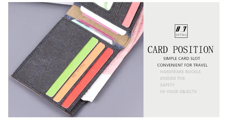 Men's Wallet Men's Short Canvas Wallet Card Holder Men's Wallet Men's  New Wallet Men display picture 16
