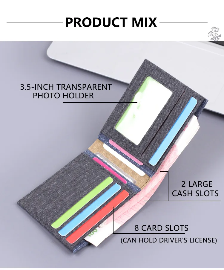 Short Canvas Wallet Men's Foreign Trade Hot Sale New Wallet Man Men's Wallet 9 Card Men's Wallet display picture 4