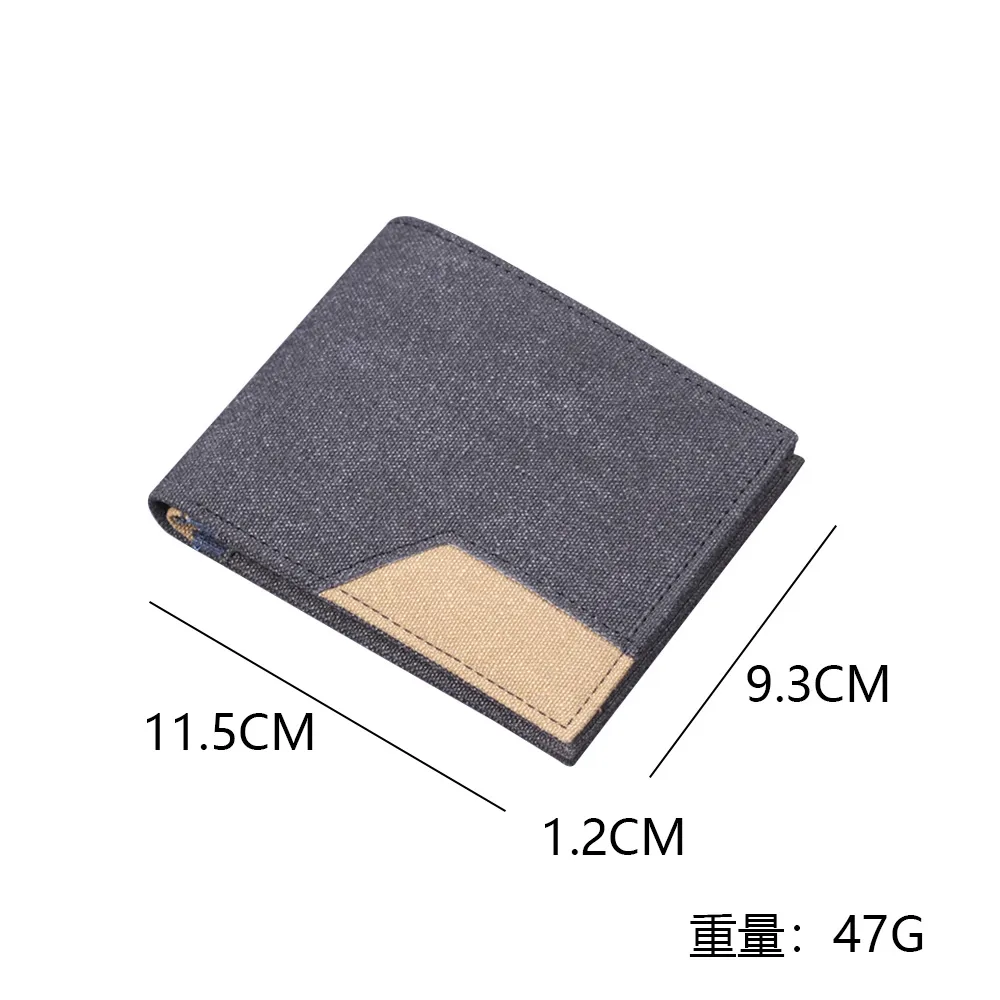 Canvas Men's Short Wallet Denim Men's Wallet Men's 20% Discount 9 Card Holder Men's Wallet Multi Card Holder New display picture 19
