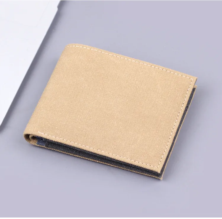 Short Canvas Wallet Men's Foreign Trade Hot Sale New Wallet Man Men's Wallet 9 Card Men's Wallet display picture 5