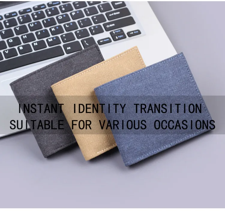 Short Canvas Wallet Men's Foreign Trade Hot Sale New Wallet Man Men's Wallet 9 Card Men's Wallet display picture 6