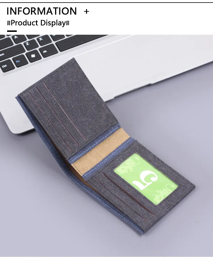 Short Canvas Wallet Men's Foreign Trade Hot Sale New Wallet Man Men's Wallet 9 Card Men's Wallet display picture 10