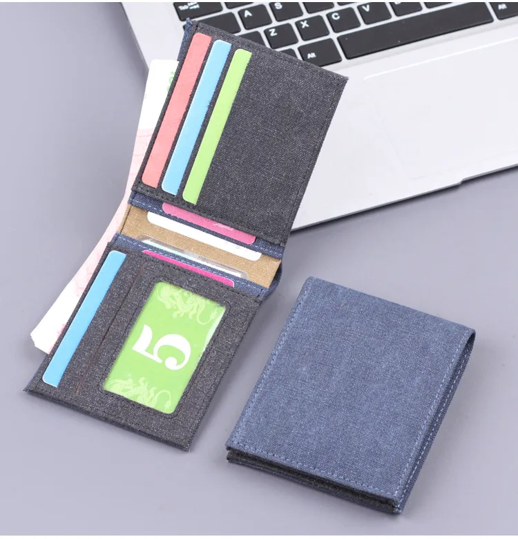 Short Canvas Wallet Men's Foreign Trade Hot Sale New Wallet Man Men's Wallet 9 Card Men's Wallet display picture 11