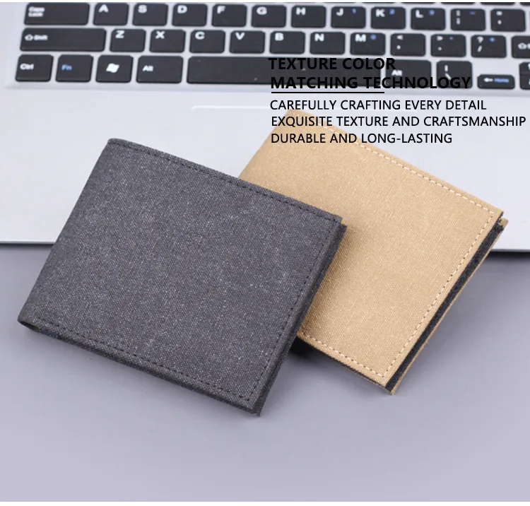 Short Canvas Wallet Men's Foreign Trade Hot Sale New Wallet Man Men's Wallet 9 Card Men's Wallet display picture 13