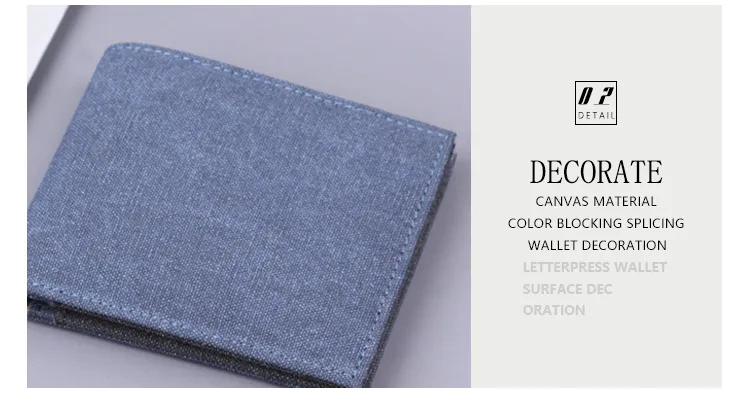 Short Canvas Wallet Men's Foreign Trade Hot Sale New Wallet Man Men's Wallet 9 Card Men's Wallet display picture 15