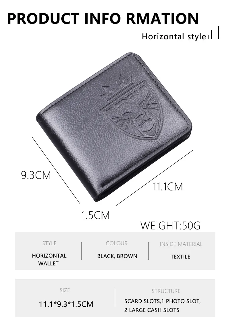 Men's Short Wallet Men's Wallet Dollar Bag  Wholesale Men's Wallet Card Bag New Menwallet display picture 3
