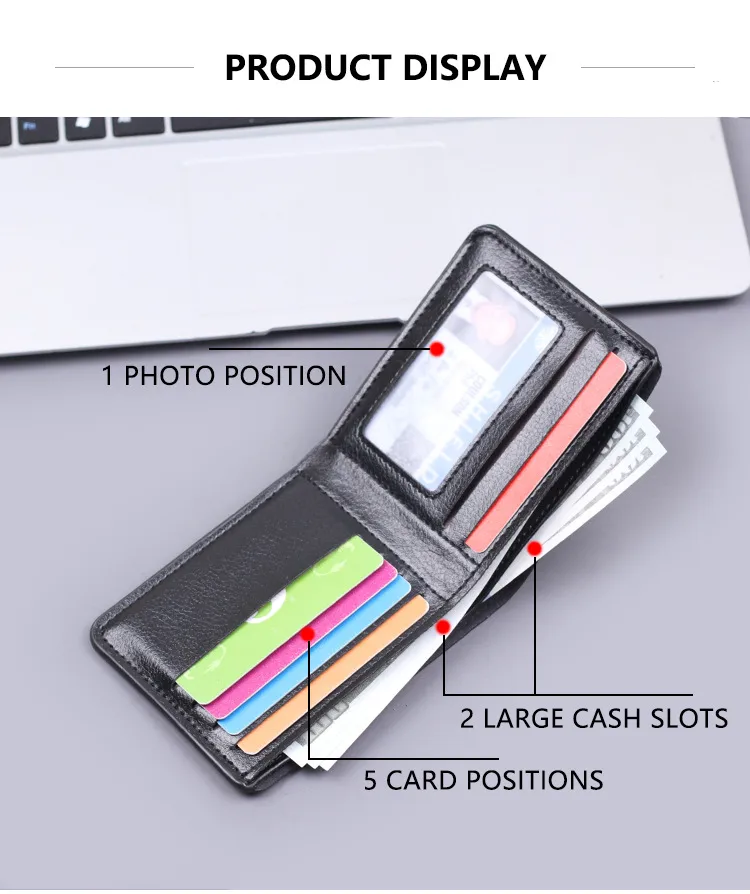 Men's Short Wallet Men's Wallet Dollar Bag  Wholesale Men's Wallet Card Bag New Menwallet display picture 4