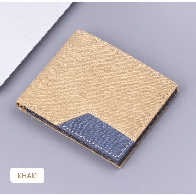 Canvas Men's Short Wallet Denim Men's Wallet Men's 20% Discount 9 Card Holder Men's Wallet Multi Card Holder New display picture 9