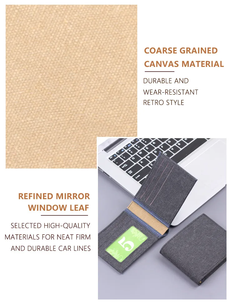 Short Canvas Wallet Men's Foreign Trade Hot Sale New Wallet Man Men's Wallet 9 Card Men's Wallet display picture 18