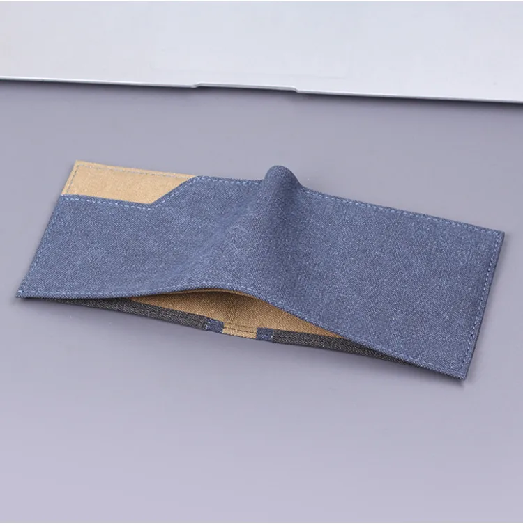 Canvas Men's Short Wallet Denim Men's Wallet Men's 20% Discount 9 Card Holder Men's Wallet Multi Card Holder New display picture 12