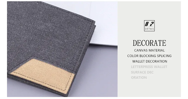 Canvas Men's Short Wallet Denim Men's Wallet Men's 20% Discount 9 Card Holder Men's Wallet Multi Card Holder New display picture 15