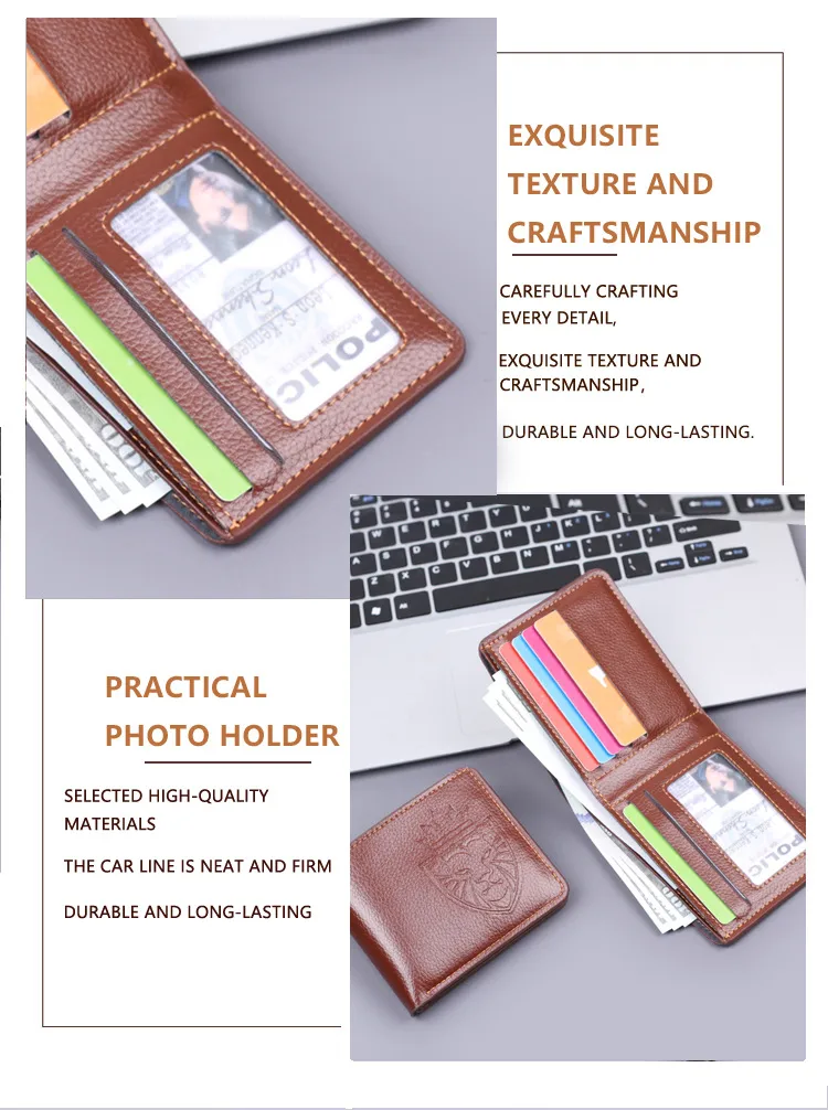 Men's Short Wallet Men's Wallet Dollar Bag  Wholesale Men's Wallet Card Bag New Menwallet display picture 17