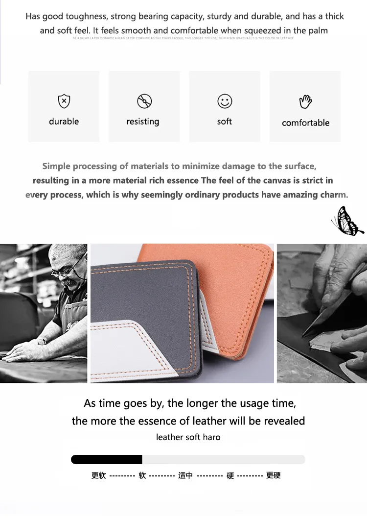 Men's Short Wallet Men's Card Holder Men's Wallet Men's Small Wallet US Dollar Bag   In Stock display picture 2