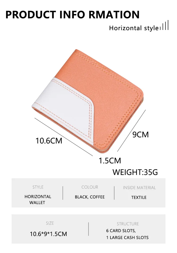 Men's Short Wallet Men's Card Holder Men's Wallet Men's Small Wallet US Dollar Bag   In Stock display picture 3