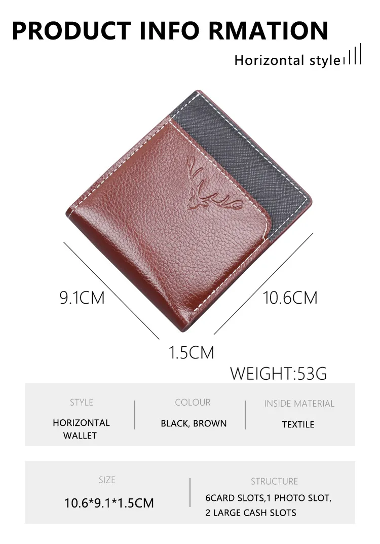 Wallet Men's Short Men's Ultra-thin Wallet New  Casual Men's Wallet Card Bag Integrated In Stock Wholesale display picture 3
