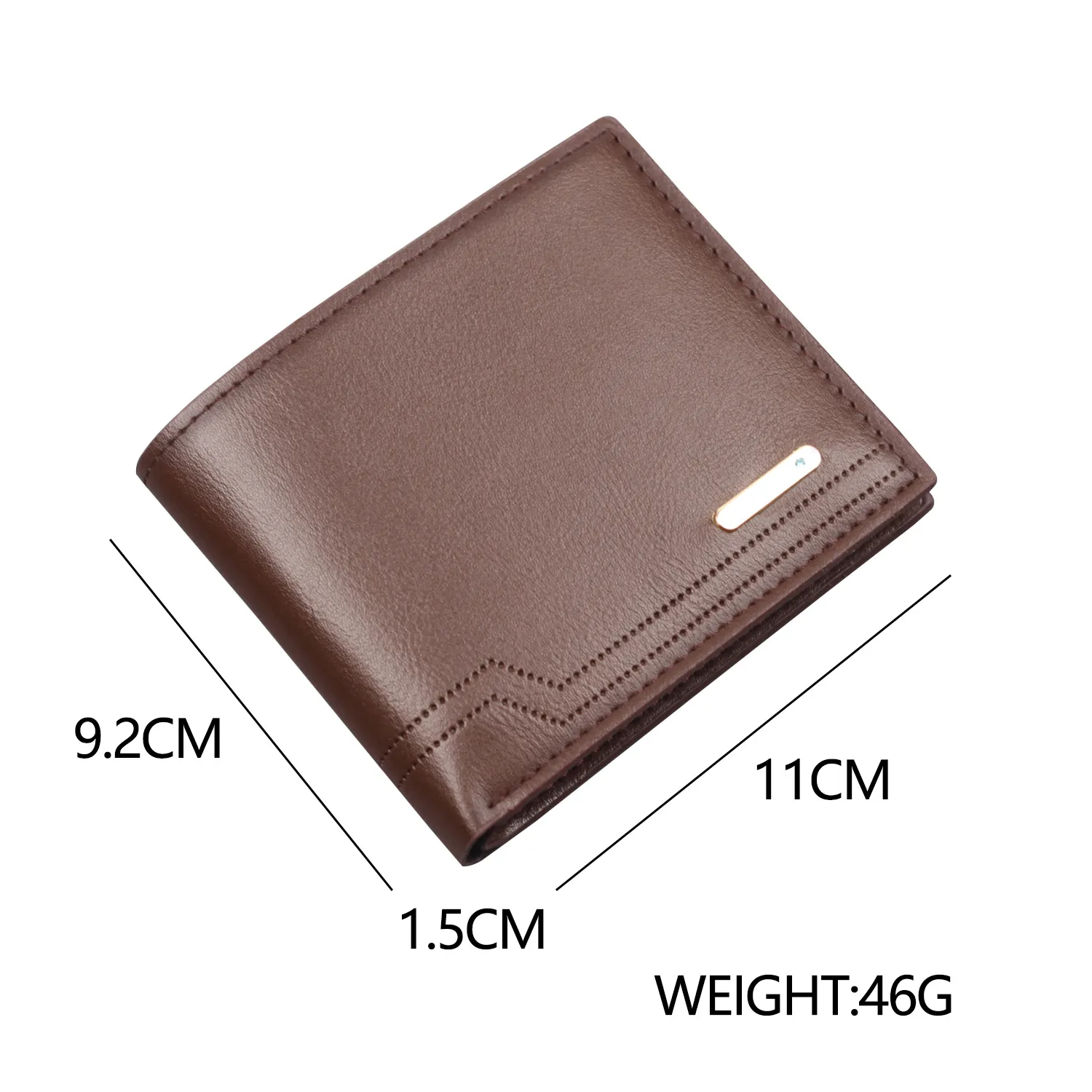 Men's Short Wallet Men's Card Holder One Men's Wallet Horizontal Dollar Bag Ultra-thin Soft Leather New Wallet display picture 19