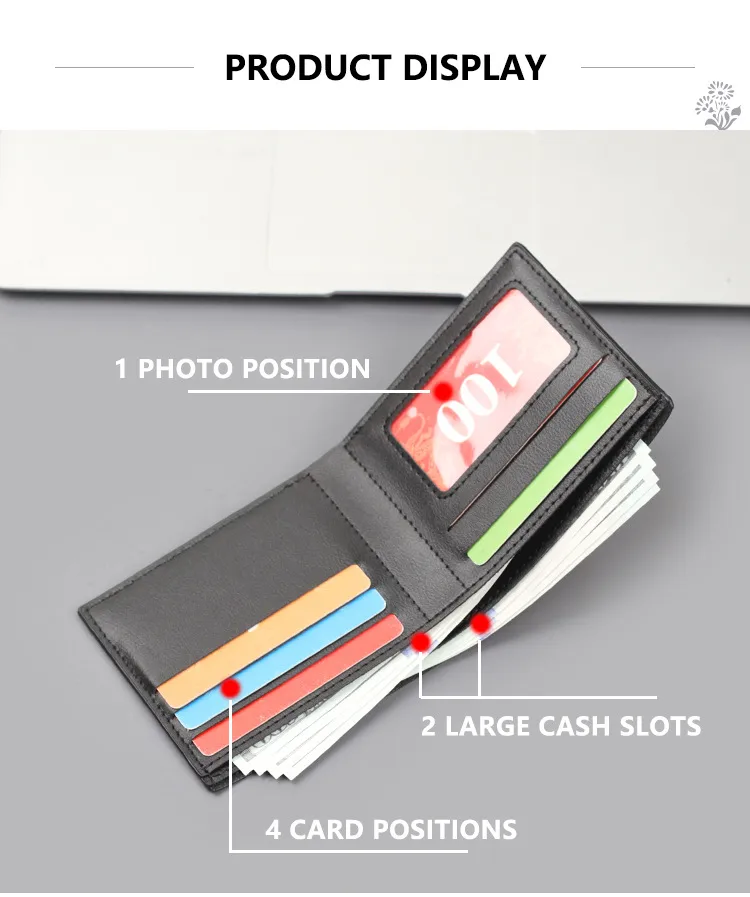 Men's Short Wallet Men's Card Holder One Men's Wallet Horizontal Dollar Bag Ultra-thin Soft Leather New Wallet display picture 4