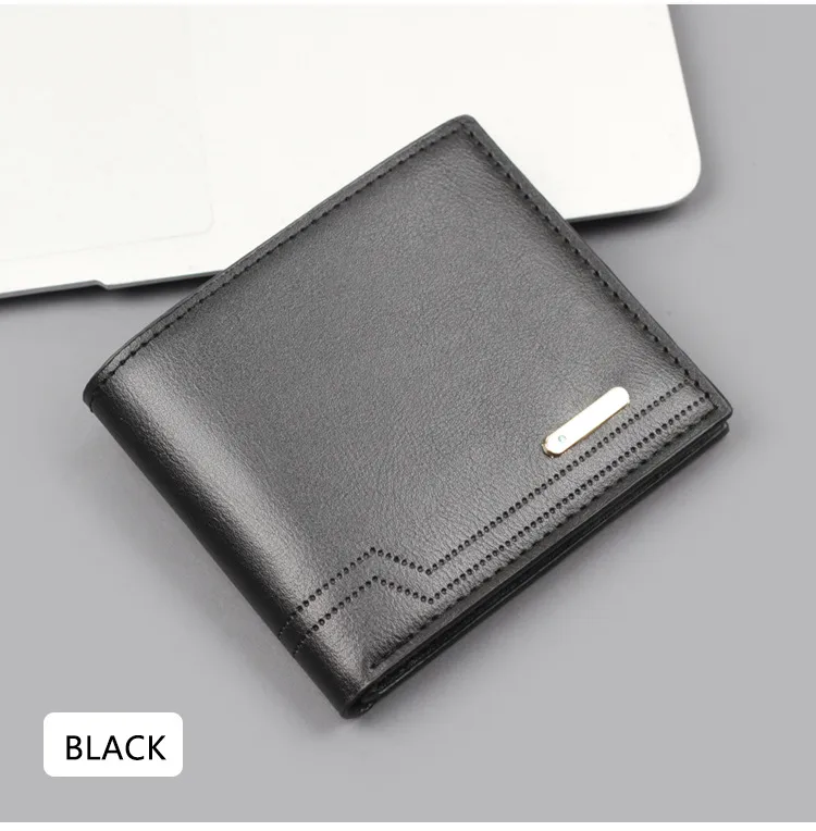 Men's Short Wallet Men's Card Holder One Men's Wallet Horizontal Dollar Bag Ultra-thin Soft Leather New Wallet display picture 9