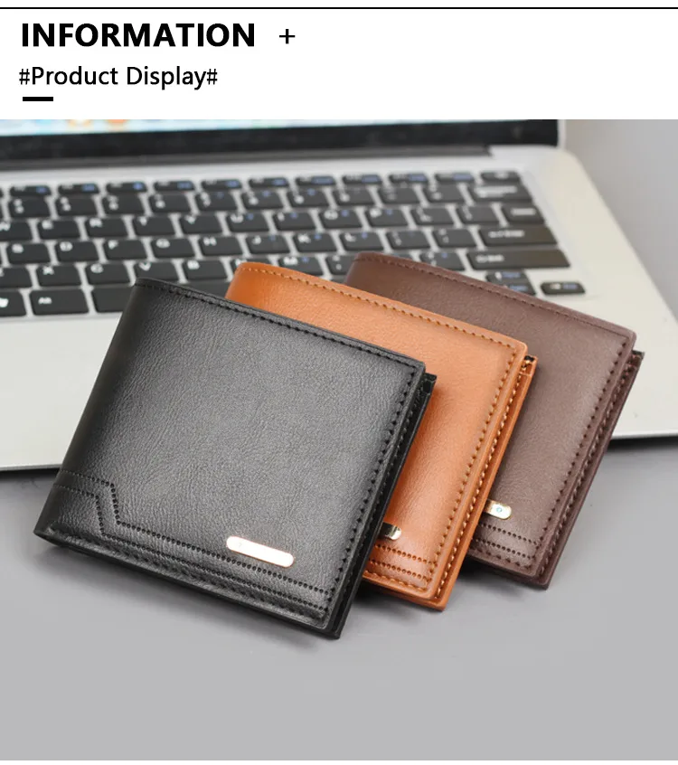 Men's Short Wallet Men's Card Holder One Men's Wallet Horizontal Dollar Bag Ultra-thin Soft Leather New Wallet display picture 10