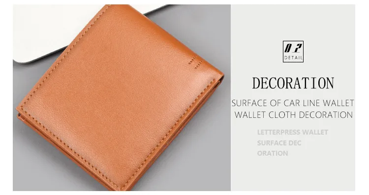 Men's Short Wallet Men's Card Holder One Men's Wallet Horizontal Dollar Bag Ultra-thin Soft Leather New Wallet display picture 15