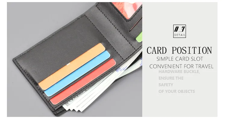 Men's Short Wallet Men's Card Holder One Men's Wallet Horizontal Dollar Bag Ultra-thin Soft Leather New Wallet display picture 16