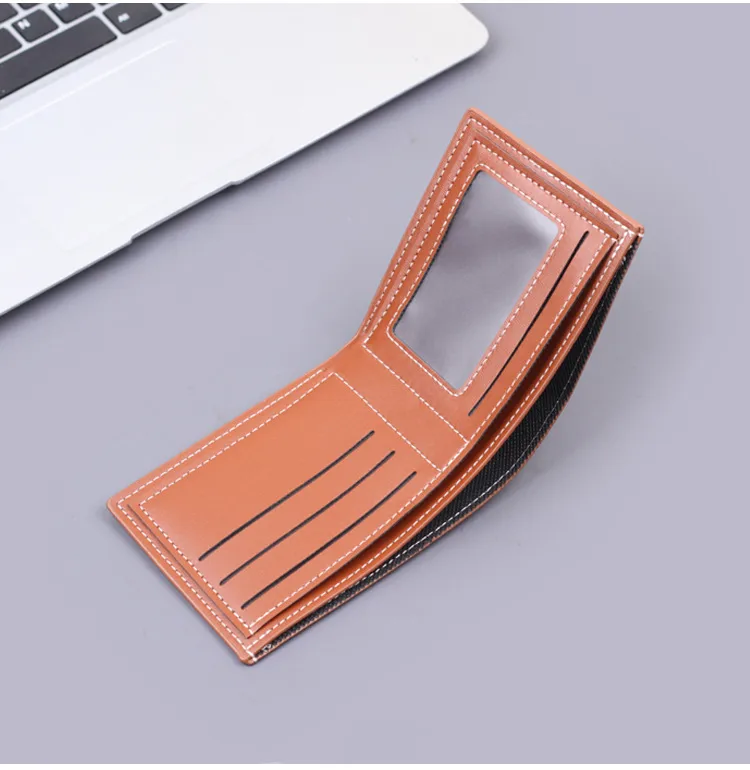 Men's Wallet Men's Card Holder One-piece Short Wallet Men's Wallet Men's 20% Folding Wallet Man  Wallet display picture 5
