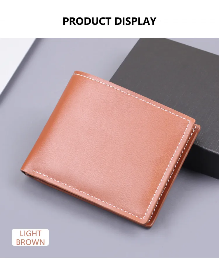 Men's Wallet Men's Card Holder One-piece Short Wallet Men's Wallet Men's 20% Folding Wallet Man  Wallet display picture 7
