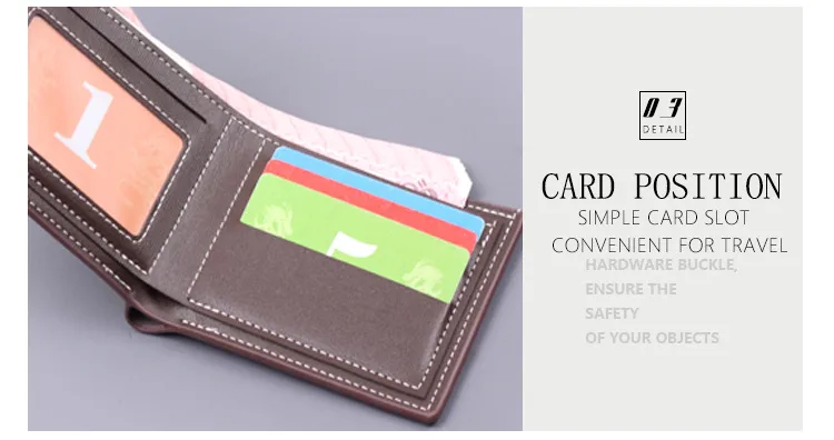 Men's Wallet Men's Card Holder One-piece Short Wallet Men's Wallet Men's 20% Folding Wallet Man  Wallet display picture 15
