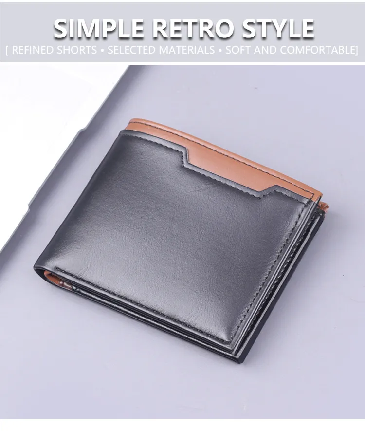 Short Men's Wallet Men's Card Holder New Men's College Students 9 Card Wallet Card Holder Simple Wholesale display picture 1