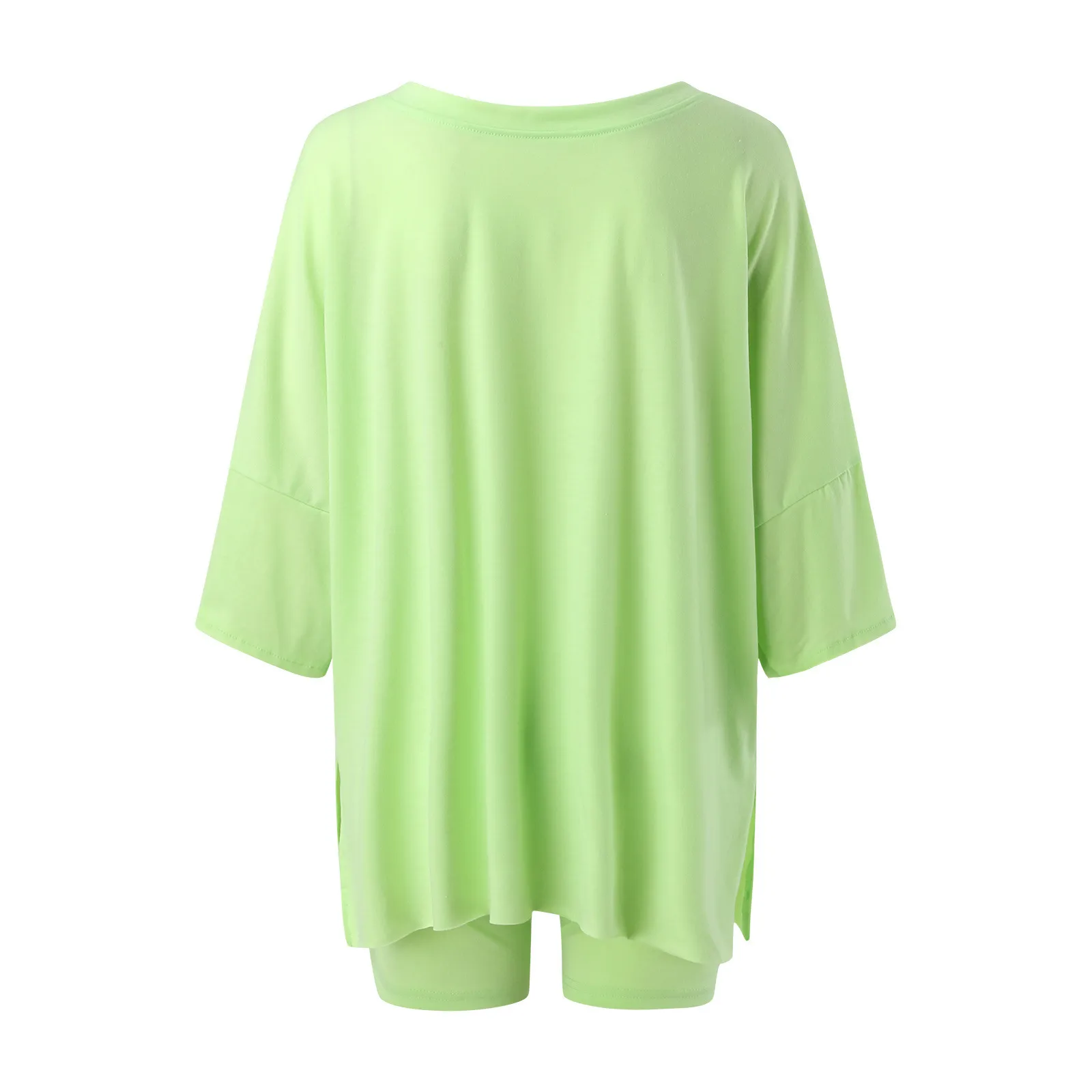 Sportswear  New  Fashion Short-sleeved T-shirt Women's Casual Two-piece High Waist Slimming Shorts display picture 10